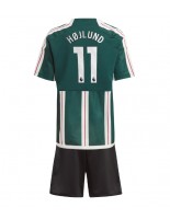 Manchester United Rasmus Hojlund #11 Venkovní dres pro děti 2023-24 Krátký Rukáv (+ trenýrky)